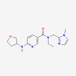 N-ethyl-N-[(1-methylimidazol-2-yl)methyl]-6-(oxolan-3-ylamino)pyridine-3-carboxamide