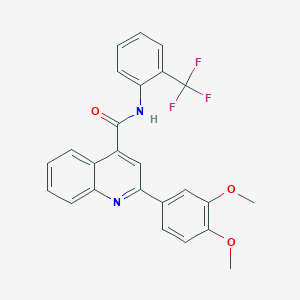 2-(3,4-dimethoxyphenyl)-N-[2-(trifluoromethyl)phenyl]quinoline-4-carboxamide