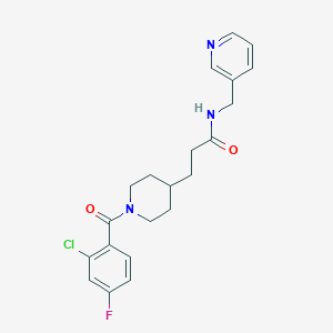 3-[1-(2-chloro-4-fluorobenzoyl)-4-piperidinyl]-N-(3-pyridinylmethyl)propanamide