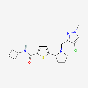 5-{1-[(4-chloro-1-methyl-1H-pyrazol-3-yl)methyl]-2-pyrrolidinyl}-N-cyclobutyl-2-thiophenecarboxamide