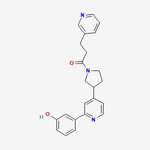 3-{4-[1-(3-pyridin-3-ylpropanoyl)pyrrolidin-3-yl]pyridin-2-yl}phenol