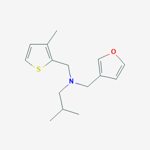 molecular formula C15H21NOS B3788881 (3-furylmethyl)isobutyl[(3-methyl-2-thienyl)methyl]amine 