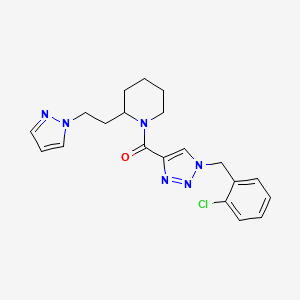 1-{[1-(2-chlorobenzyl)-1H-1,2,3-triazol-4-yl]carbonyl}-2-[2-(1H-pyrazol-1-yl)ethyl]piperidine