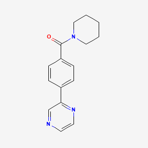 2-[4-(piperidin-1-ylcarbonyl)phenyl]pyrazine