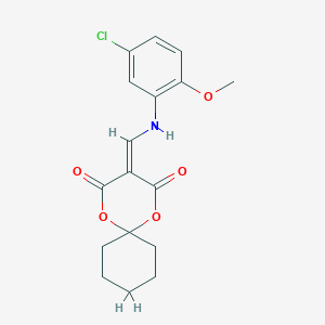 3-(((5-Chloro-2-methoxyphenyl)amino)methylene)-1,5-dioxaspiro[5.5]undecane-2,4-dione