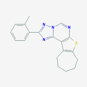 2-(2-methylphenyl)-9,10,11,12-tetrahydro-8H-cyclohepta[4,5]thieno[3,2-e][1,2,4]triazolo[1,5-c]pyrimidine
