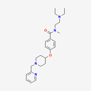 molecular formula C25H36N4O2 B3788986 N-[2-(diethylamino)ethyl]-N-methyl-4-{[1-(2-pyridinylmethyl)-4-piperidinyl]oxy}benzamide 