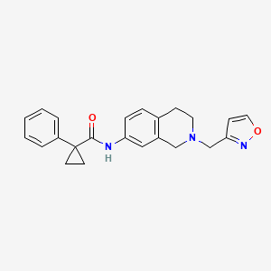 N-[2-(1,2-oxazol-3-ylmethyl)-3,4-dihydro-1H-isoquinolin-7-yl]-1-phenylcyclopropane-1-carboxamide