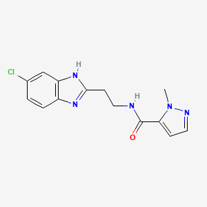 N-[2-(5-chloro-1H-benzimidazol-2-yl)ethyl]-1-methyl-1H-pyrazole-5-carboxamide trifluoroacetate