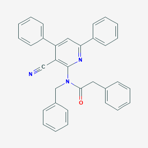 molecular formula C33H25N3O B378903 N-benzyl-N-(3-cyano-4,6-diphenylpyridin-2-yl)-2-phenylacetamide 