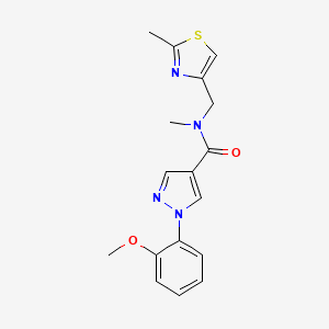 1-(2-methoxyphenyl)-N-methyl-N-[(2-methyl-1,3-thiazol-4-yl)methyl]-1H-pyrazole-4-carboxamide