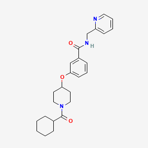 3-{[1-(cyclohexylcarbonyl)-4-piperidinyl]oxy}-N-(2-pyridinylmethyl)benzamide