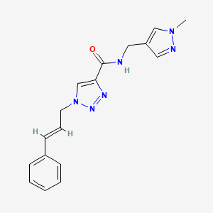 N-[(1-methyl-1H-pyrazol-4-yl)methyl]-1-[(2E)-3-phenyl-2-propen-1-yl]-1H-1,2,3-triazole-4-carboxamide