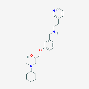 1-[Cyclohexyl(methyl)amino]-3-[3-[(2-pyridin-3-ylethylamino)methyl]phenoxy]propan-2-ol