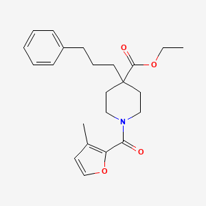 ethyl 1-(3-methyl-2-furoyl)-4-(3-phenylpropyl)-4-piperidinecarboxylate