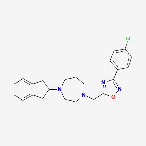 1-{[3-(4-chlorophenyl)-1,2,4-oxadiazol-5-yl]methyl}-4-(2,3-dihydro-1H-inden-2-yl)-1,4-diazepane