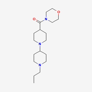 molecular formula C18H33N3O2 B3789122 4-(4-morpholinylcarbonyl)-1'-propyl-1,4'-bipiperidine 