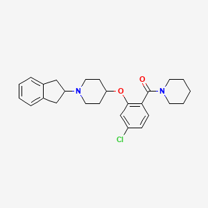 4-[5-chloro-2-(1-piperidinylcarbonyl)phenoxy]-1-(2,3-dihydro-1H-inden-2-yl)piperidine