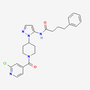 N-{1-[1-(2-chloroisonicotinoyl)-4-piperidinyl]-1H-pyrazol-5-yl}-4-phenylbutanamide