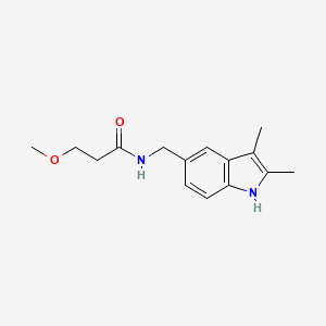 molecular formula C15H20N2O2 B3789150 N-[(2,3-dimethyl-1H-indol-5-yl)methyl]-3-methoxypropanamide 