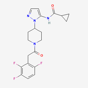 N-(1-{1-[2-(2,3,6-trifluorophenyl)acetyl]-4-piperidinyl}-1H-pyrazol-5-yl)cyclopropanecarboxamide