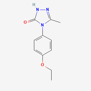 molecular formula C11H13N3O2 B3789157 4-(4-ethoxyphenyl)-5-methyl-2,4-dihydro-3H-1,2,4-triazol-3-one 