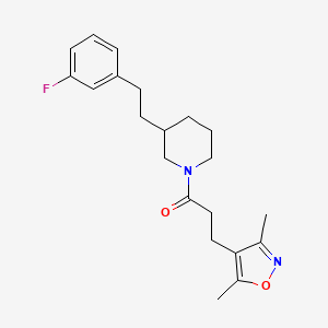 1-[3-(3,5-dimethyl-4-isoxazolyl)propanoyl]-3-[2-(3-fluorophenyl)ethyl]piperidine