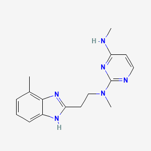 N~2~,N~4~-dimethyl-N~2~-[2-(4-methyl-1H-benzimidazol-2-yl)ethyl]pyrimidine-2,4-diamine