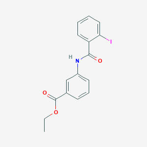 molecular formula C16H14INO3 B378918 Ethyl 3-[(2-iodobenzoyl)amino]benzoate 