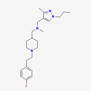 ({1-[2-(4-fluorophenyl)ethyl]-4-piperidinyl}methyl)methyl[(3-methyl-1-propyl-1H-pyrazol-4-yl)methyl]amine