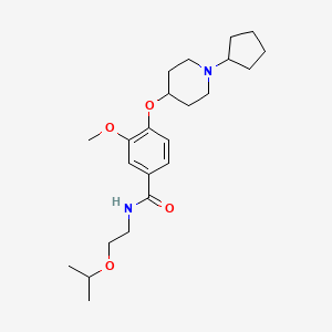 4-[(1-cyclopentyl-4-piperidinyl)oxy]-N-(2-isopropoxyethyl)-3-methoxybenzamide