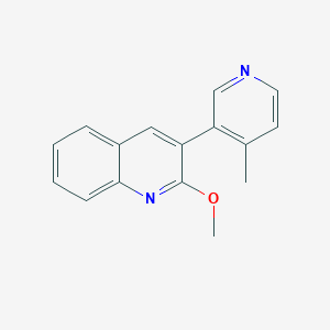 molecular formula C16H14N2O B3789196 2-methoxy-3-(4-methylpyridin-3-yl)quinoline 