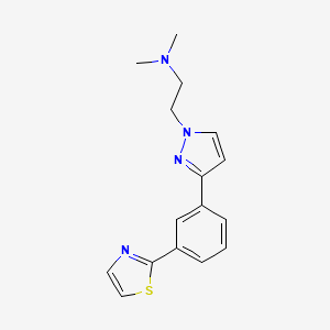 N,N-dimethyl-2-[3-[3-(1,3-thiazol-2-yl)phenyl]pyrazol-1-yl]ethanamine