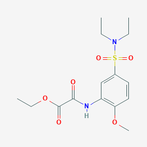 Ethyl {5-[(diethylamino)sulfonyl]-2-methoxyanilino}(oxo)acetate