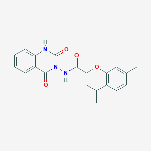 molecular formula C20H21N3O4 B378930 N-(2,4-dioxo-1,4-dihydro-3(2H)-quinazolinyl)-2-(2-isopropyl-5-methylphenoxy)acetamide 