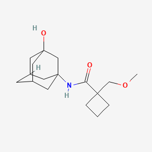 molecular formula C17H27NO3 B3789301 N-(3-hydroxy-1-adamantyl)-1-(methoxymethyl)cyclobutanecarboxamide 