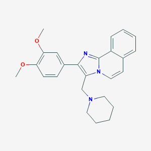 molecular formula C25H27N3O2 B378931 2-(3,4-Dimethoxyphenyl)-3-(1-piperidinylmethyl)imidazo[2,1-a]isoquinoline 