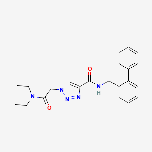 1-[2-(diethylamino)-2-oxoethyl]-N-[(2-phenylphenyl)methyl]triazole-4-carboxamide