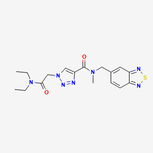 molecular formula C17H21N7O2S B3789347 N-(2,1,3-benzothiadiazol-5-ylmethyl)-1-[2-(diethylamino)-2-oxoethyl]-N-methyltriazole-4-carboxamide 