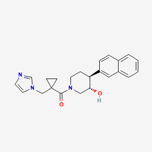 (3S*,4S*)-1-{[1-(1H-imidazol-1-ylmethyl)cyclopropyl]carbonyl}-4-(2-naphthyl)piperidin-3-ol