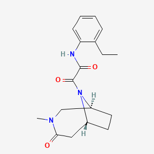 N-(2-ethylphenyl)-2-[(1S*,6R*)-3-methyl-4-oxo-3,9-diazabicyclo[4.2.1]non-9-yl]-2-oxoacetamide