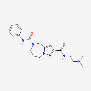 N~2~-[2-(dimethylamino)ethyl]-N~5~-phenyl-7,8-dihydro-4H-pyrazolo[1,5-a][1,4]diazepine-2,5(6H)-dicarboxamide