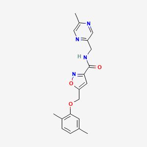 5-[(2,5-dimethylphenoxy)methyl]-N-[(5-methyl-2-pyrazinyl)methyl]-3-isoxazolecarboxamide