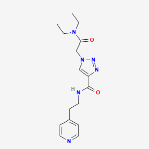 1-[2-(diethylamino)-2-oxoethyl]-N-[2-(4-pyridinyl)ethyl]-1H-1,2,3-triazole-4-carboxamide