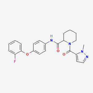 N-[4-(2-fluorophenoxy)phenyl]-1-[(1-methyl-1H-pyrazol-5-yl)carbonyl]-2-piperidinecarboxamide