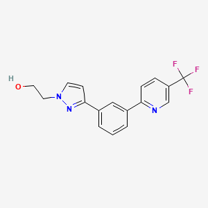 2-(3-{3-[5-(trifluoromethyl)-2-pyridinyl]phenyl}-1H-pyrazol-1-yl)ethanol