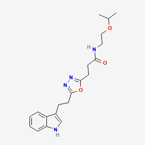 3-{5-[2-(1H-indol-3-yl)ethyl]-1,3,4-oxadiazol-2-yl}-N-(2-isopropoxyethyl)propanamide