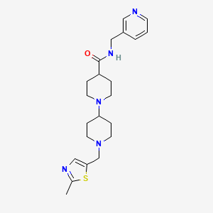 1-[1-[(2-methyl-1,3-thiazol-5-yl)methyl]piperidin-4-yl]-N-(pyridin-3-ylmethyl)piperidine-4-carboxamide