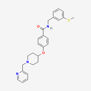 N-[3-(methylthio)benzyl]-4-{[1-(2-pyridinylmethyl)-4-piperidinyl]oxy}benzamide