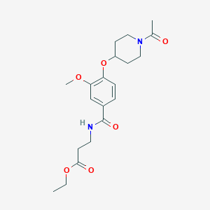 ethyl N-{4-[(1-acetyl-4-piperidinyl)oxy]-3-methoxybenzoyl}-beta-alaninate